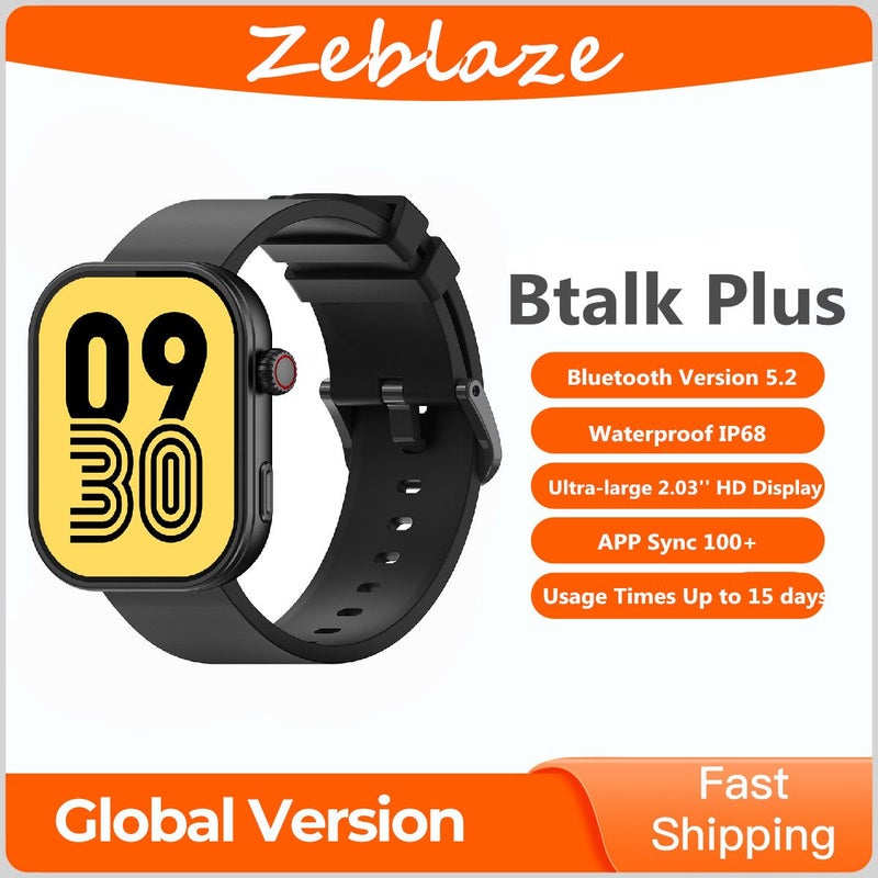 Zeblaze Btalk Plus Smart Watch for Phone with Bluetooth Support, Silver - Image 2