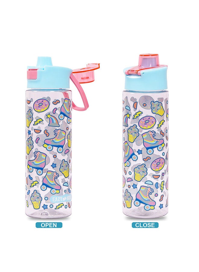 Eazy Kids Tritan Water Bottle with Flip Lid Gen Z Skater-Blue 750ml  - Image 5