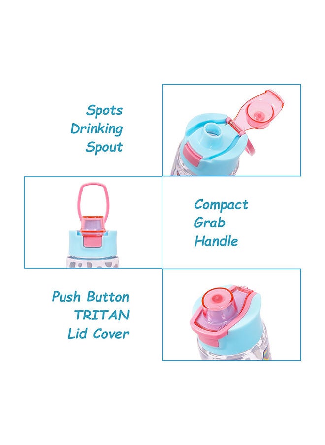 Eazy Kids Tritan Water Bottle with Flip Lid Gen Z Skater-Blue 750ml  - Image 4