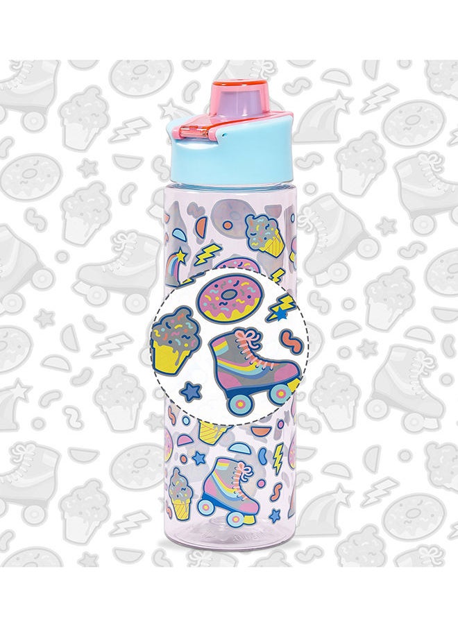 Eazy Kids Tritan Water Bottle with Flip Lid Gen Z Skater-Blue 750ml  - Image 2