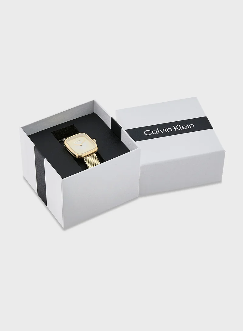 CALVIN KLEIN Twist Mesh Strap Analog Bracelet Watch