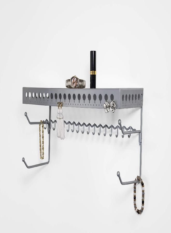 Mango Steam Mango Steam Wall-mounted Jewelry Organizer Shelf (17 Inch, Silver)  - Image 2