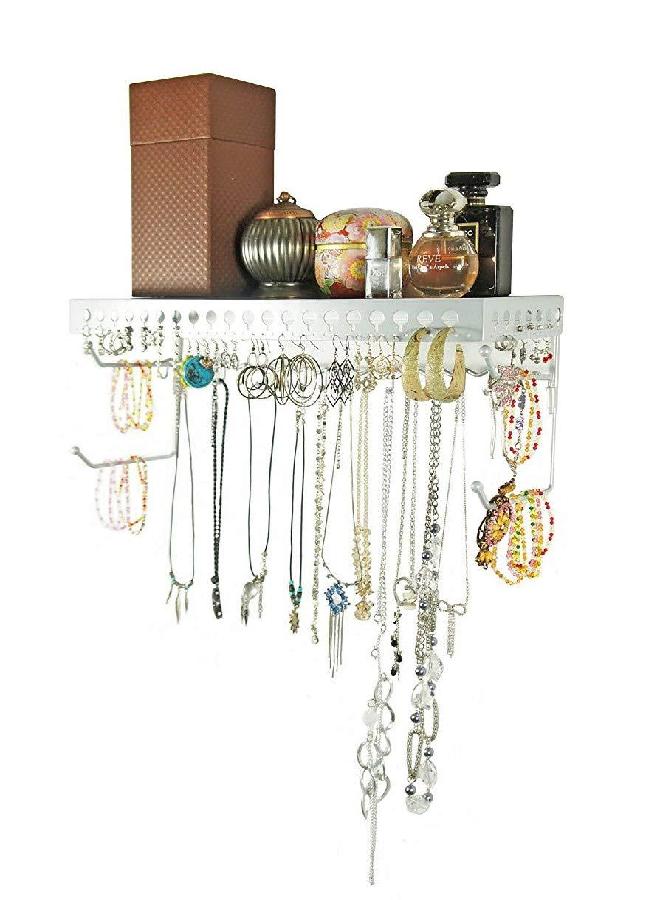Mango Steam Mango Steam Wall-mounted Jewelry Organizer Shelf (17 Inch, Silver)  - Image 3