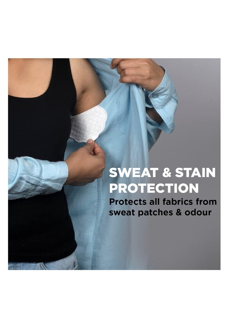 Pee Safe Sweat Pads For Underarms Women & Men (7 Pairs) 14 Pads | Folded | Prevents Stains | Absorbs Sweat & Unpleasant Odour | Breathable And Deodorizing | Self Adhesive Glue - Image 4