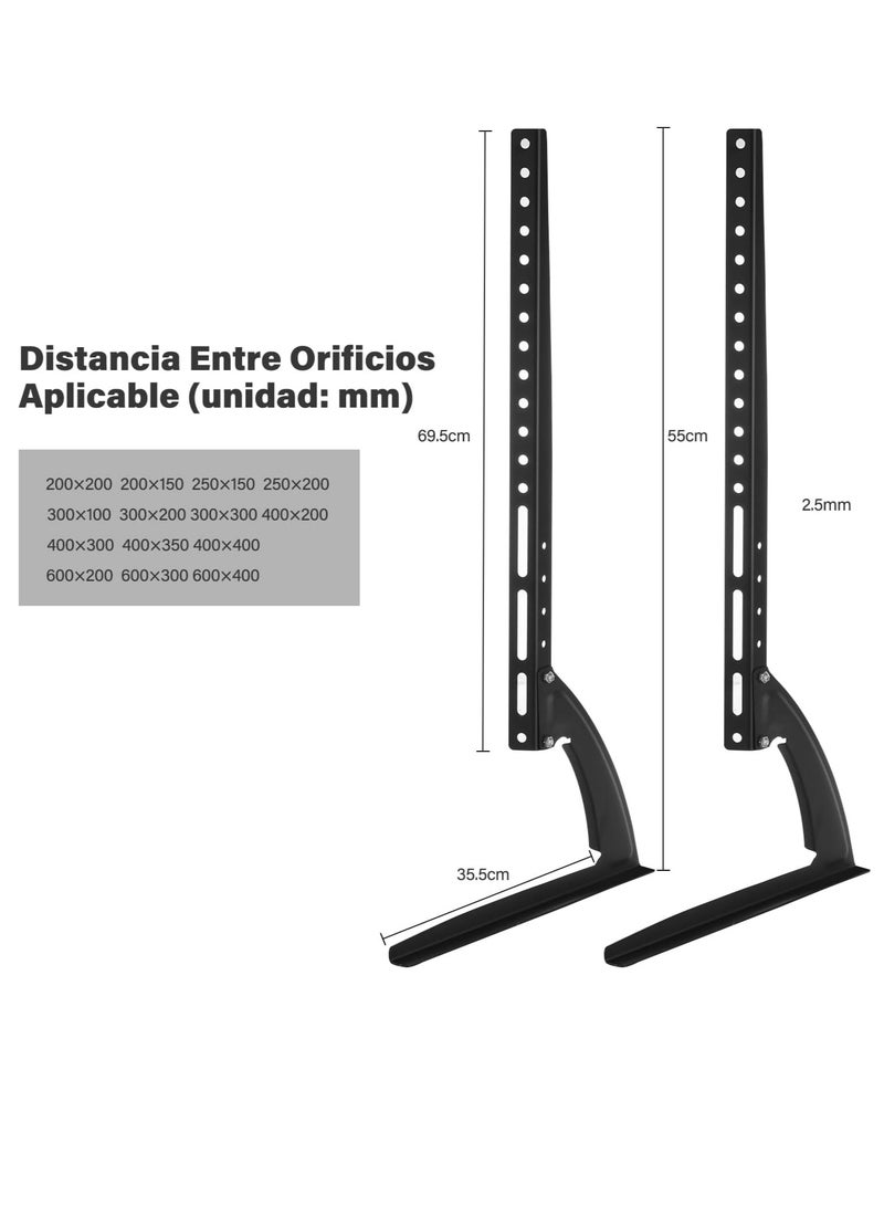 ELTRAZONE TV Stand, Universal Table TV Stand for 37 to 75 Inch LED LCD Plasma Flat Screen TVs, TV Legs, Supports up to 45 kg, VESA Max. 600 x 400 mm - Image 5