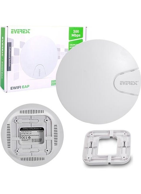 AYT - Everest Ewifi Eap 300 Mbps 11N 2.4ghz Ceiling Access Point Router Wifi Signal Booster - Image 1