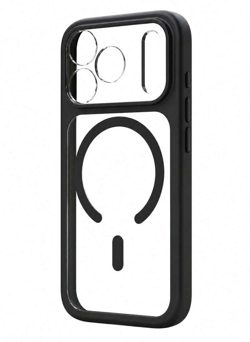 RADSUN Magnetic Clear Case for iPhone 17 Pro Max with Camera Lens Protection, Slim Shockproof Transparent Back Cover - Image 1
