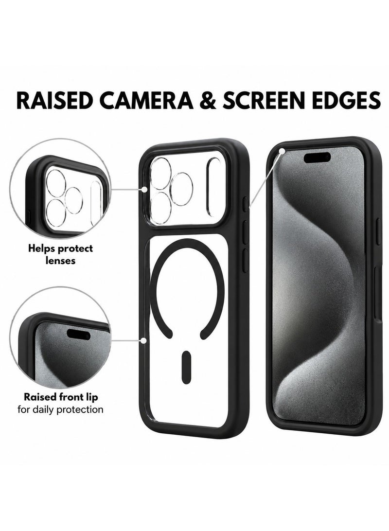 RADSUN Magnetic Clear Case for iPhone 17 Pro Max with Camera Lens Protection, Slim Shockproof Transparent Back Cover - Image 4