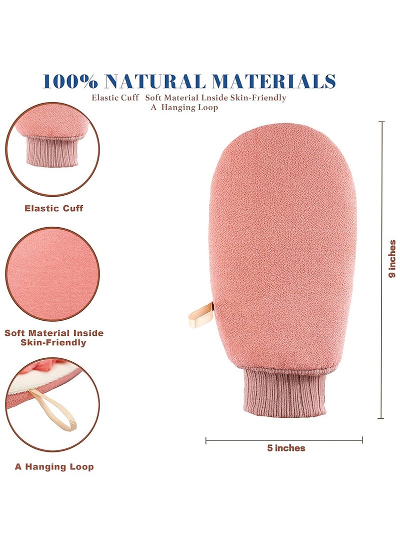 3Pcs Deep Exfoliating Glove for Shower, Double-Sided Exfoliating Mitt,Massage Body Scrub Gloves for Home Spa,Eco Friendly loofah Sponge, Dead Skin Remover & Body Scrubber Exfoliator  - Image 2