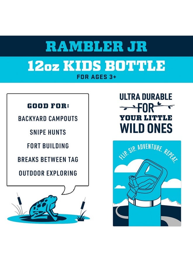 YETI Rambler Jr. 12 Oz Kids Bottle, With Straw Cap, Wild Vine Red  - Image 2