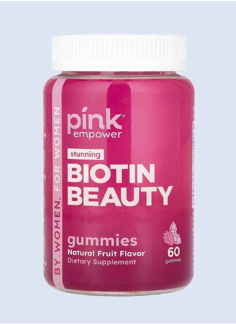 Biotin Beauty Gummies Natural Fruit 60 Gummies