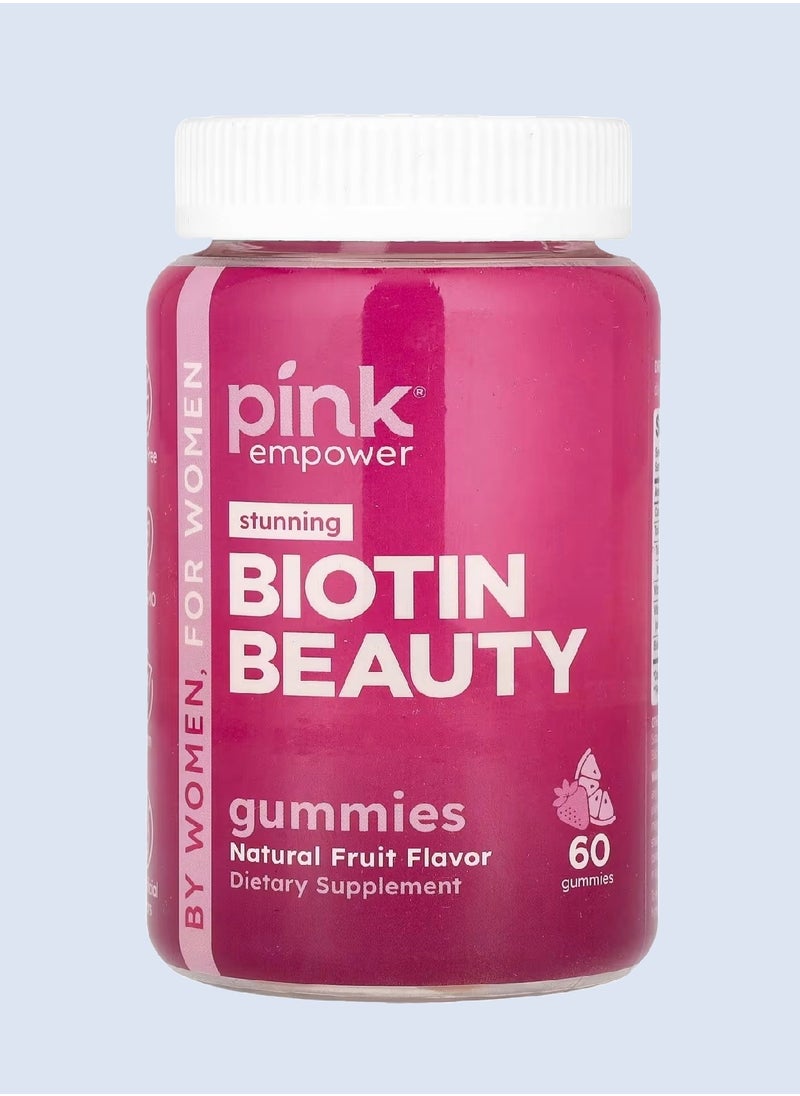 Biotin Beauty Gummies Natural Fruit 60 Gummies