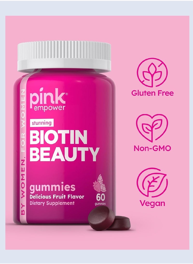 Biotin Beauty Gummies Natural Fruit 60 Gummies