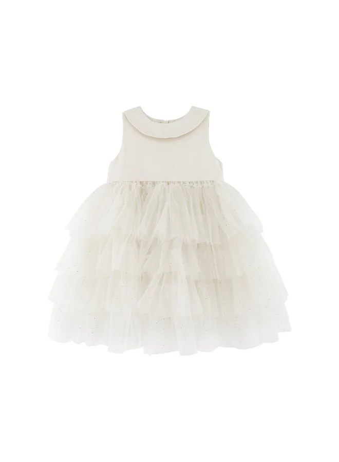 Yoehyaul Girls Layered Tulle Party Dress | Sleeveless Princess Dress for Birthday, Wedding & Special Occasions