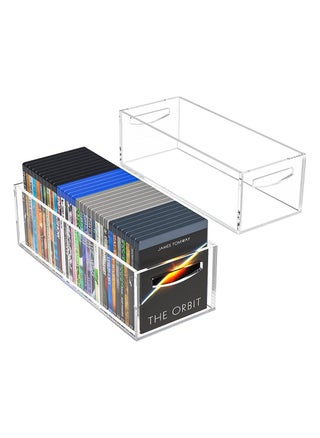DVD/CD Storage Box - 2 Pack, Acrylic Organizer for Blu-Rays, Small Books, Video Game Cases, and Controllers – Multipurpose Storage Container for Countertop, Kitchen, Bathroom, and Cabinet - pzsku/Z31B016B97FE0C11BC47BZ/45/_/1731141992/5d48a63b-d6b9-4d16-bfdd-da7766c3511b