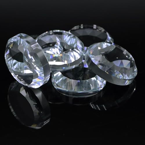 OKQX 6Pack Crystal Glass Pattern Weights for Sewing Fabric Weights for Precision Dressmaking Pattern Cutting Crafting ShatterResistant Sewing Accessories2 Diameter 058 Thickness - Image 1