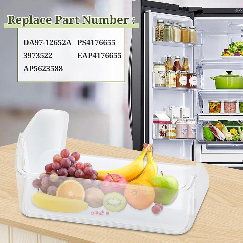SUMNEW DA97-12652A Refrigerator Door Shelf Bin Replacement (Left Middle) Compatible with Samsung RF263TEAE, RF263BEAE, RF265BEAESG, RF265BEAESR, Replaces Part number : 3973522 AP5623588 PS4176655 EAP4176655 - Image 4