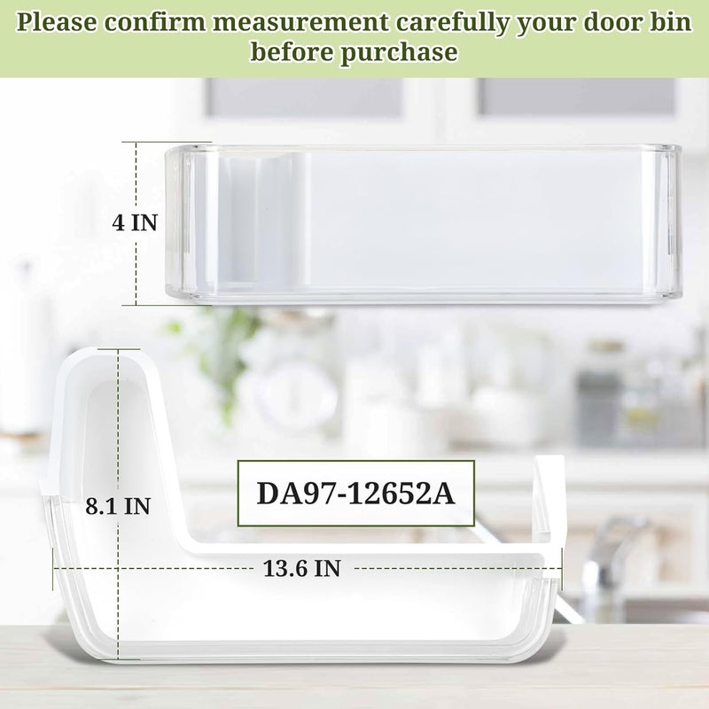 SUMNEW DA97-12652A Refrigerator Door Shelf Bin Replacement (Left Middle) Compatible with Samsung RF263TEAE, RF263BEAE, RF265BEAESG, RF265BEAESR, Replaces Part number : 3973522 AP5623588 PS4176655 EAP4176655 - Image 5
