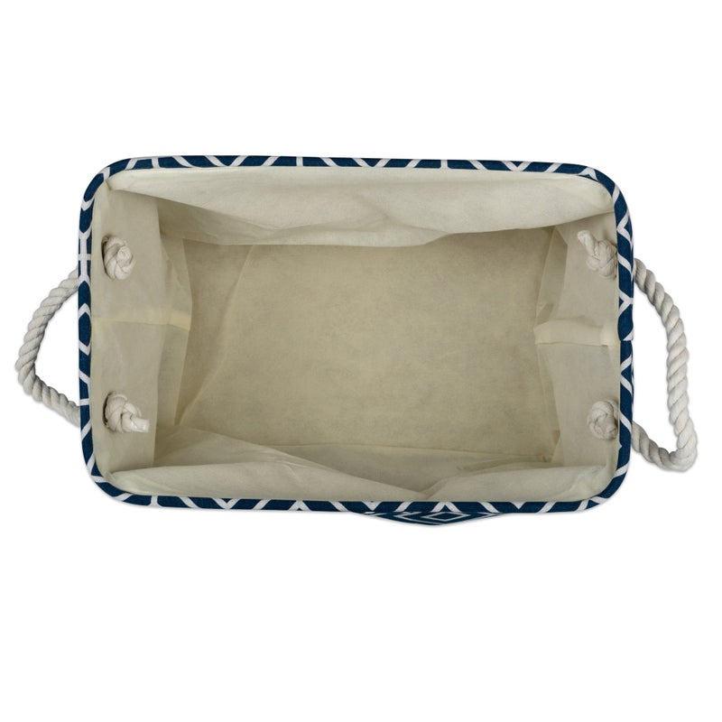 DII Collapsible Polyester Storage Bin, Stained Glass, Navy, Large Rectangle - Image 4