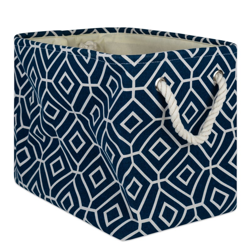 DII Collapsible Polyester Storage Bin, Stained Glass, Navy, Large Rectangle - Image 1