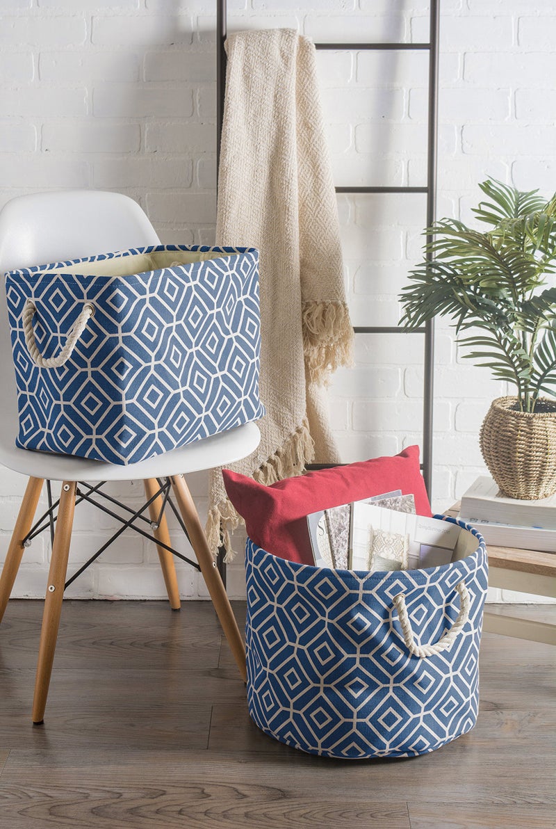 DII Collapsible Polyester Storage Bin, Stained Glass, Navy, Large Rectangle - Image 5