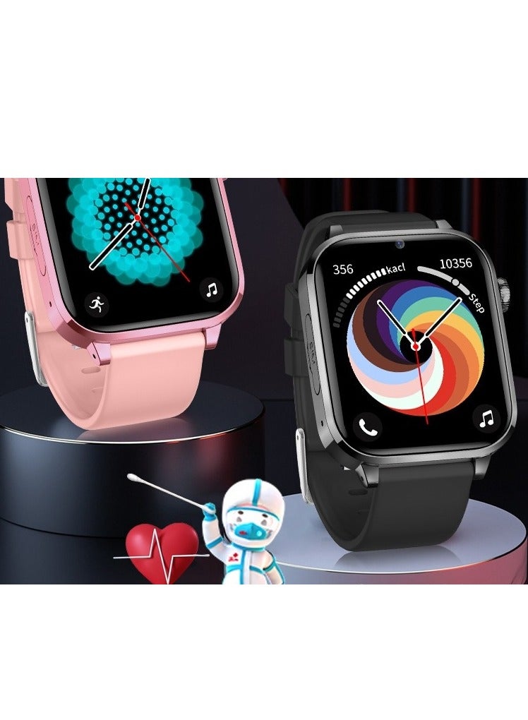 AROAQ Kids Smart Watch, Multifunctional Touching Screen Children Smartwatch, large screen multi-function video call smart watch for boys and girls, H18V Android model-[White] - Image 2