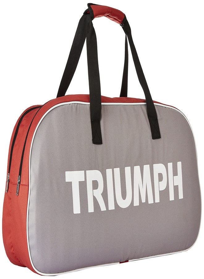 ترايامف مضرب تنس الريشة Triumph Ray-4000 قطعة واحدة خفيف الوزن مع حقيبة Cosmic-6R ذات قسمين باللونين الأحمر والرمادي - Image 3