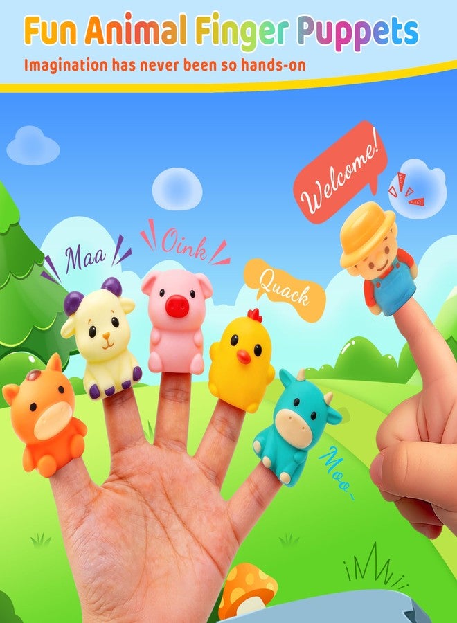 CIUGEO Learning Toy for Toddlers 1 2 3 4 Years Old, Counting Matching & Sorting Montessori Train Set with Farm Animals Finger Puppets for Boys Girls Birthday - Image 3