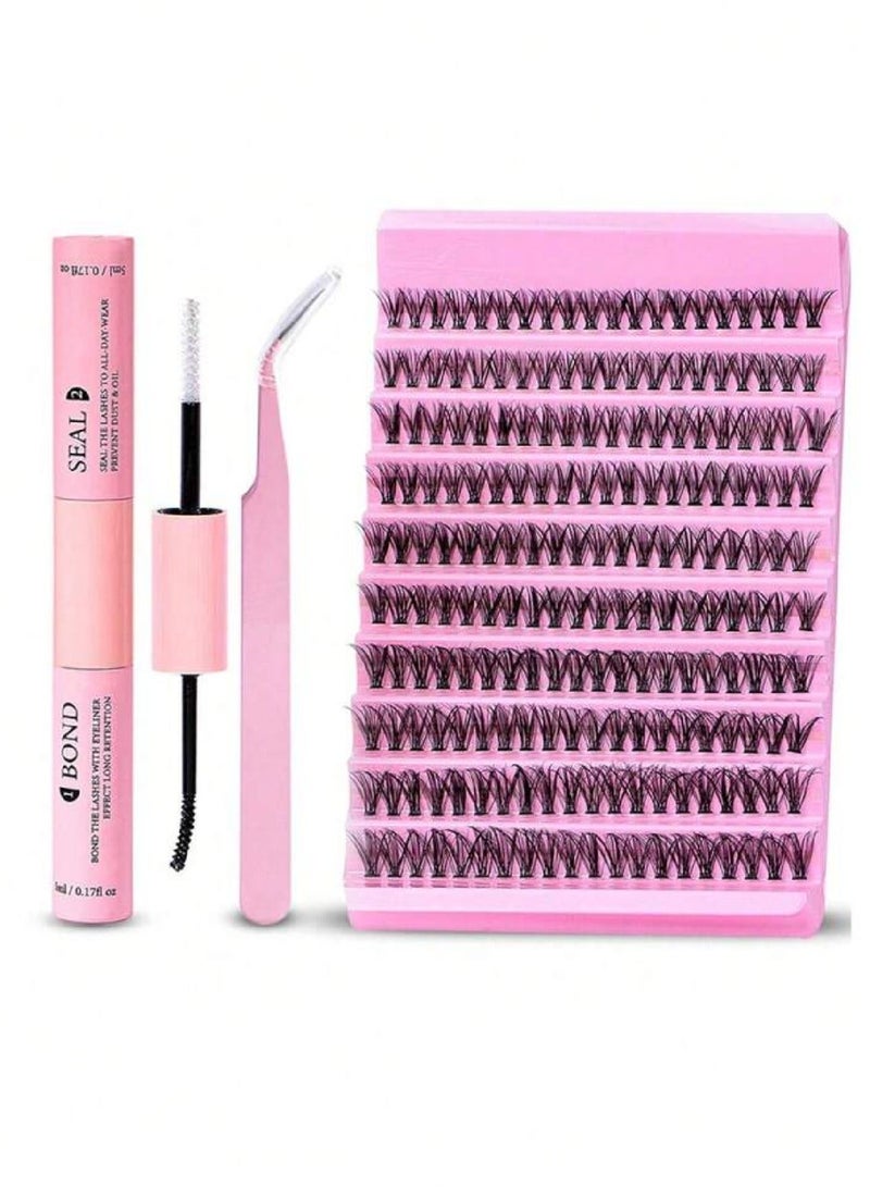 Bond & Seal False Eyelashes Light, Soft, Natural Looking Lash Bond Kit with Eyelash Adhesive + Applicator - Image 1