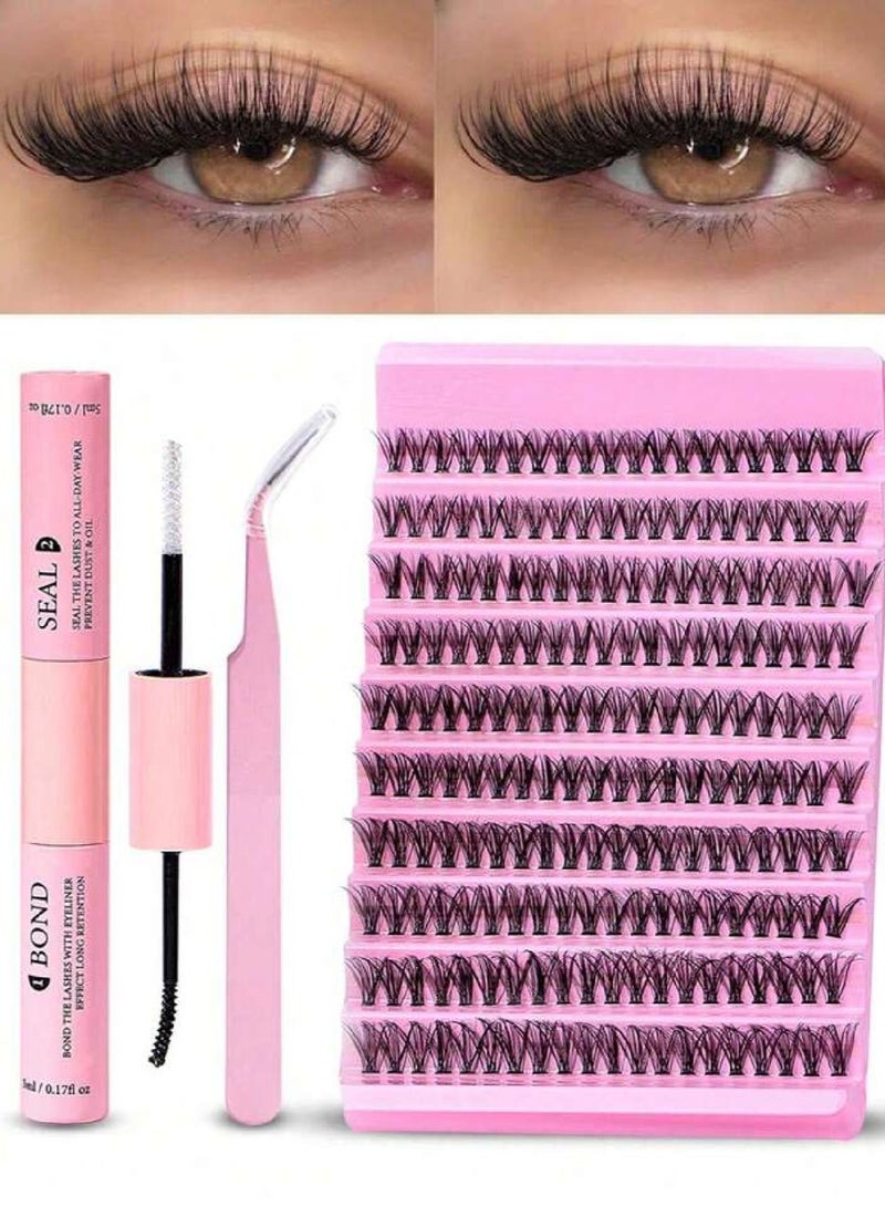Bond & Seal False Eyelashes Light, Soft, Natural Looking Lash Bond Kit with Eyelash Adhesive + Applicator - Image 2