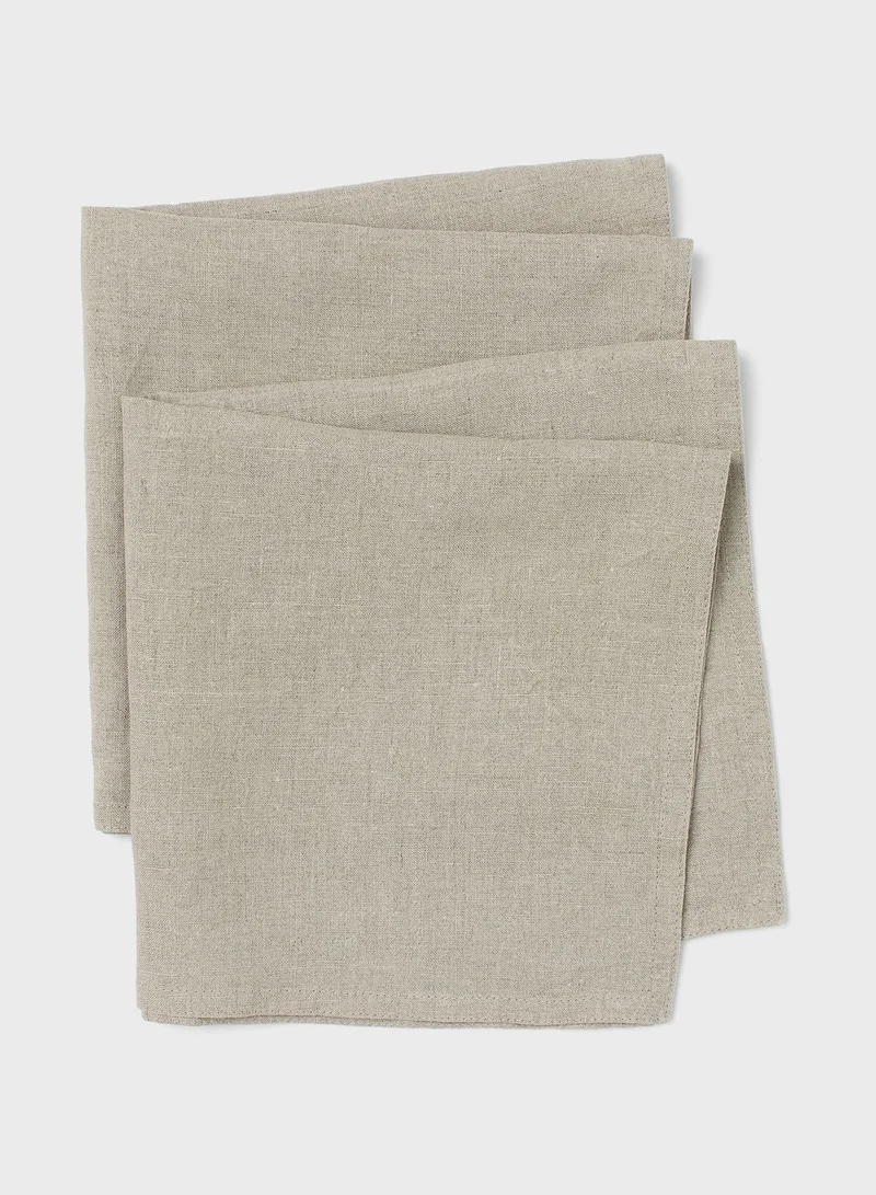 H&M 2-Pack Linen Napkins-45X45