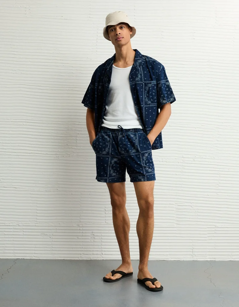 American Eagle AE 7" Bandana Lived-In Trekker Short