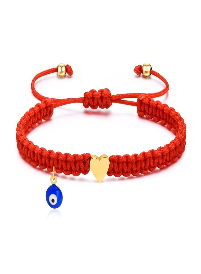 MEALGUET Protection Red String Child Bracelet : Handmade Baby Bracelet Evil Eye and Heart Braided Red String Bracelet Jewelry, Birthday Gifts for Toddler Girls Boys Son Daughter Kids - Image 1