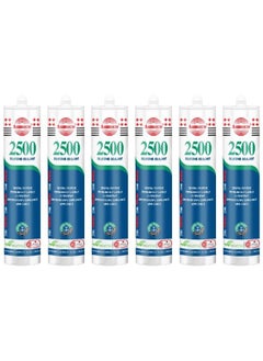 Asmaco Asmaco 2500 Silicone Sealant - Clear - 280 Ml - Set of 06 