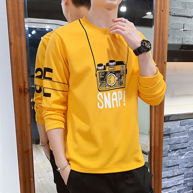 Plus Size 2023 Autum Men's Long-Sleeved T-Shirt Loose Casual Round Neck Long-Sleeved T-Shirt Autum Clothing Trendy Factory Direct Sale - Image 1