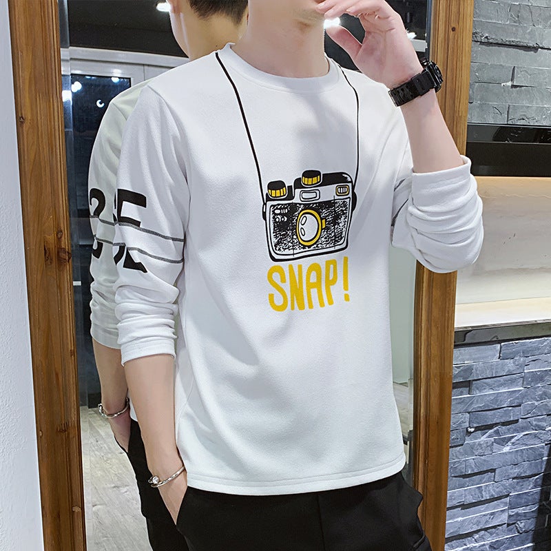 Plus Size 2023 Autum Men's Long-Sleeved T-Shirt Loose Casual Round Neck Long-Sleeved T-Shirt Autum Clothing Trendy Factory Direct Sale - Image 5