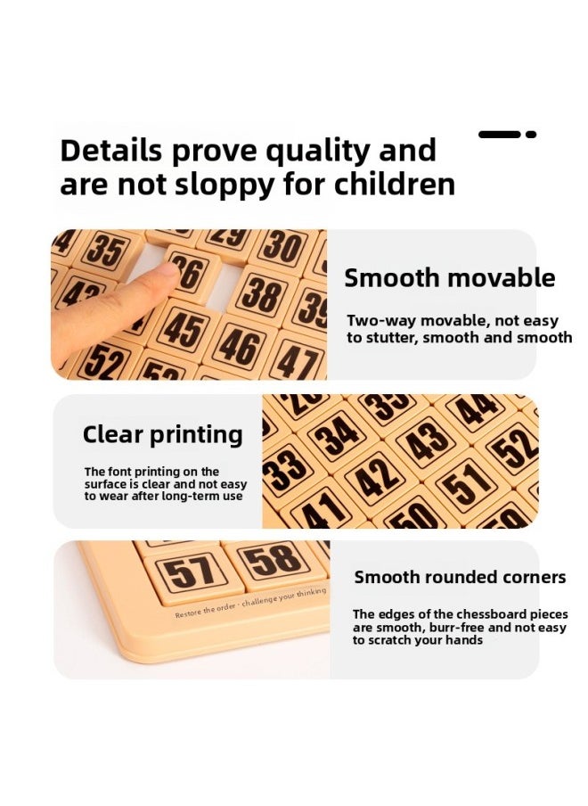 Huarong Road Sliding Puzzle Digital Special Primary School Students Hualong Three Kingdoms Children's Educational Toys Competition Magnetic Number HB-Color:[16 Grids] Magnetic Digital Huarong Road (level 4)  - Image 2