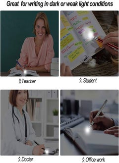 Y&D LED Light Pen, Ballpoint 5Pcs Flashlight Pen Penlight Up for Writing in the Dark, Home Office Schools Nurses, Metallic Pens Invisible with  - Image 5