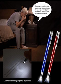 Y&D LED Light Pen, Ballpoint 5Pcs Flashlight Pen Penlight Up for Writing in the Dark, Home Office Schools Nurses, Metallic Pens Invisible with  - Image 2