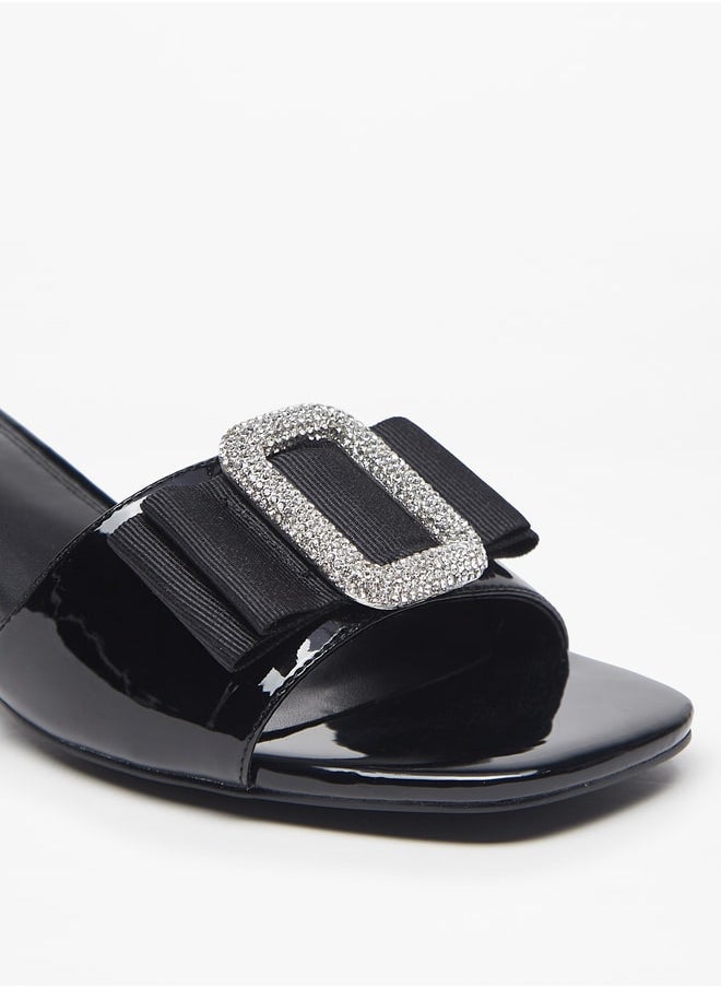 Celeste Women's Embellished Slip-On Sandal with Block Heel  - Image 5
