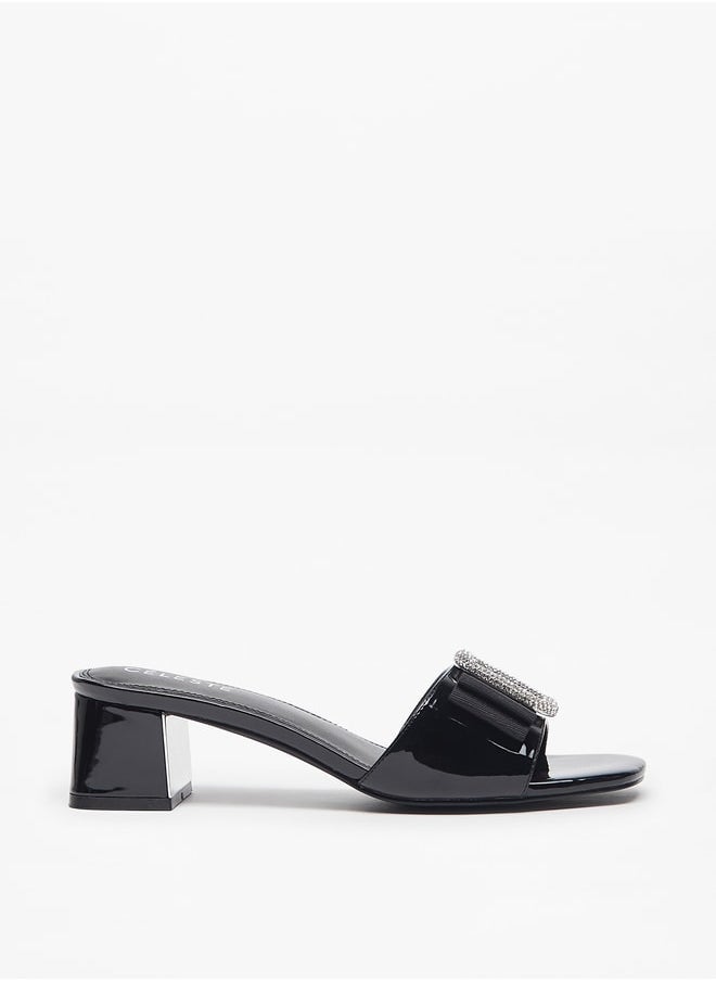 Celeste Women's Embellished Slip-On Sandal with Block Heel  - Image 1