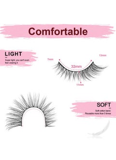 SONAFEEL Fake Lashes Natural Eyelashes Wispy Strip Lashes 13Mm 10Pairs Short Natural Cat Eye Faux Mink False Eyelashes  - Image 2