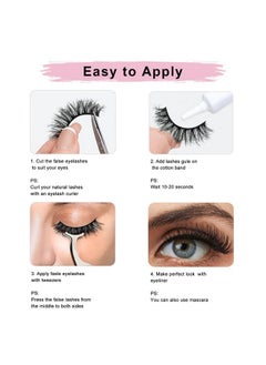 SONAFEEL Fake Lashes Natural Eyelashes Wispy Strip Lashes 13Mm 10Pairs Short Natural Cat Eye Faux Mink False Eyelashes  - Image 4