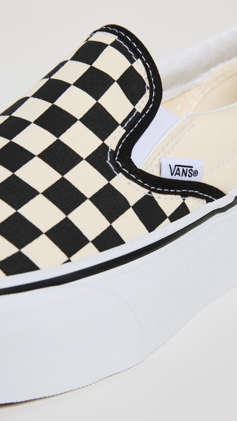 Vans Unisex UA Classic Slip-On Stackform Sneakers, CheckerboardBlack/White, 9 US Women/7.5 US Men - Image 5
