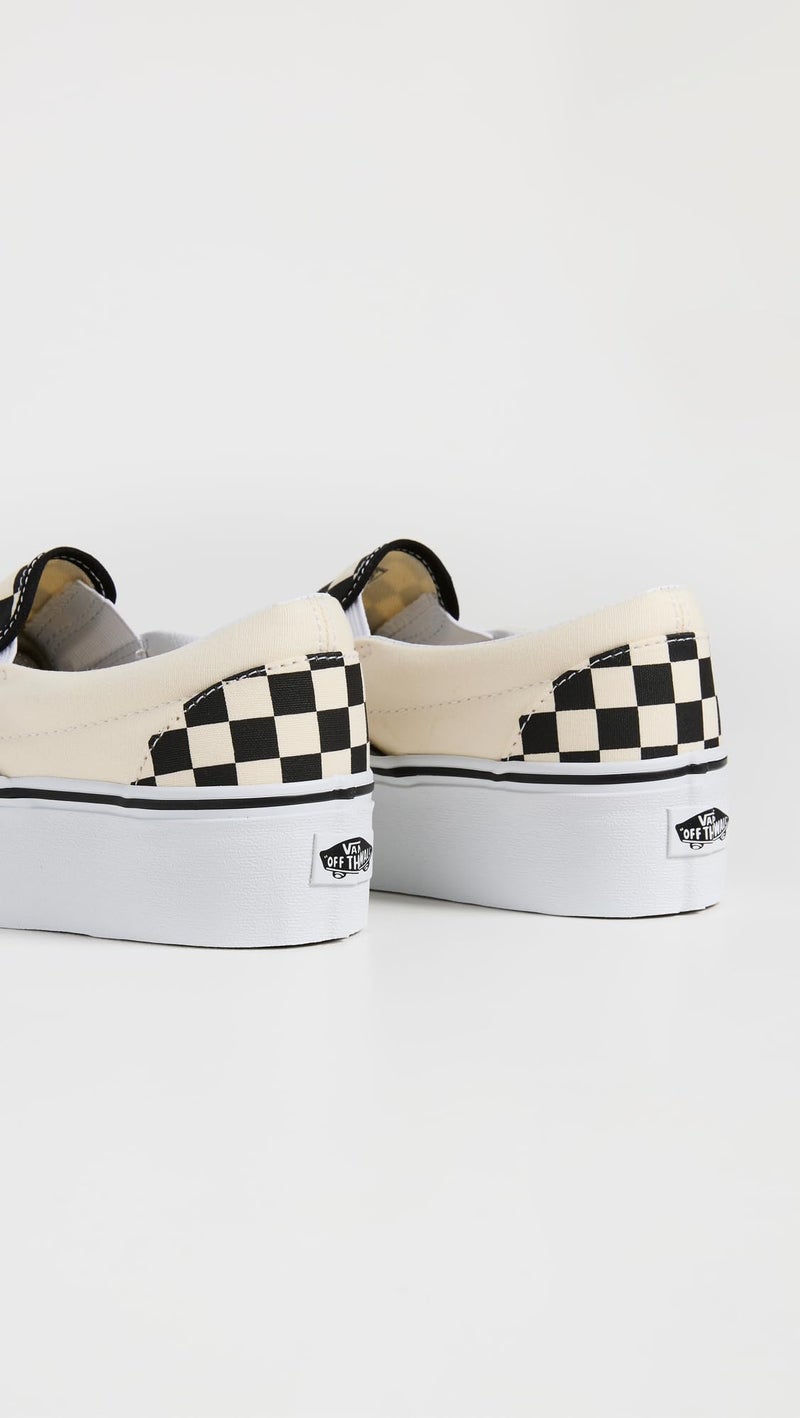 Vans Unisex UA Classic Slip-On Stackform Sneakers, CheckerboardBlack/White, 9 US Women/7.5 US Men - Image 3