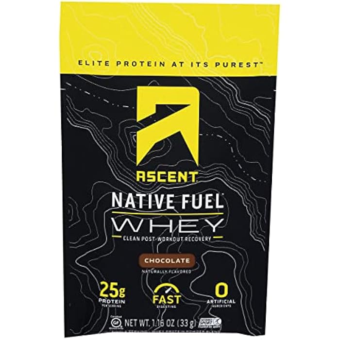 Ascent باقة مسحوق بروتين مصل الحليب بالشوكولاتة من أسنت، 1.16 أونصة - Image 1