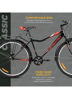 Spartan Spartan 24" Metro Bicycle Commuter - Black Red  - Image 5