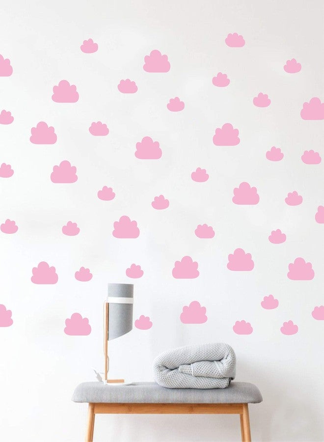 JURUOXIN 56 Pieces/Set Cloud Wall Decal Vinyl Sticker Nursery Kids Child Boys Girls Room Decor Nursery Baby Bedroom Decoration Home Stickers YMX03 (Soft Pink) - Image 3