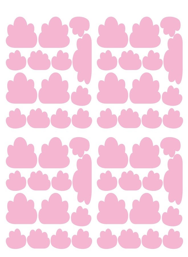 JURUOXIN 56 Pieces/Set Cloud Wall Decal Vinyl Sticker Nursery Kids Child Boys Girls Room Decor Nursery Baby Bedroom Decoration Home Stickers YMX03 (Soft Pink) - Image 1