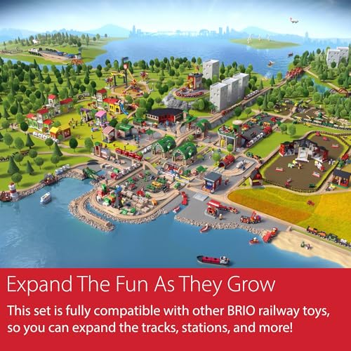 BRIO World Mighty Golden Action Locomotive - Battery Operated Toy Train for Wooden Track - Motorized Train with Lights & Sound - Works with All BRIO Sets - Exciting, Interactive Play - Ages 3 & Up - Image 4